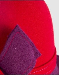 Max Alexander - Winter Felt Red/Wine Cloche Hat