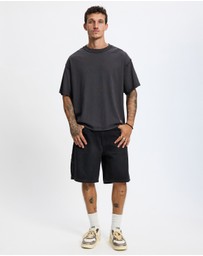 Worship - Reverse Box Fit Cropped Overdye Tee