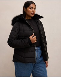 Forever New Curve - Macey Curve Short Puffer Jacket