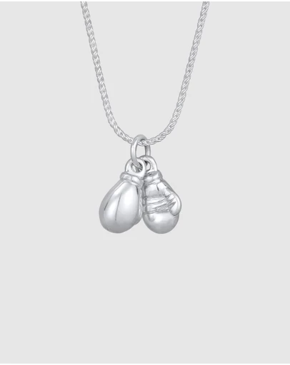 Kuzzoi - ICONIC EXCLUSIVE - Boxing Gloves Pendant Necklace in 925 Sterling Silver