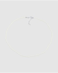 Elli Jewelry - Necklace Choker Trend with shell core pearls in 925 sterling silver
