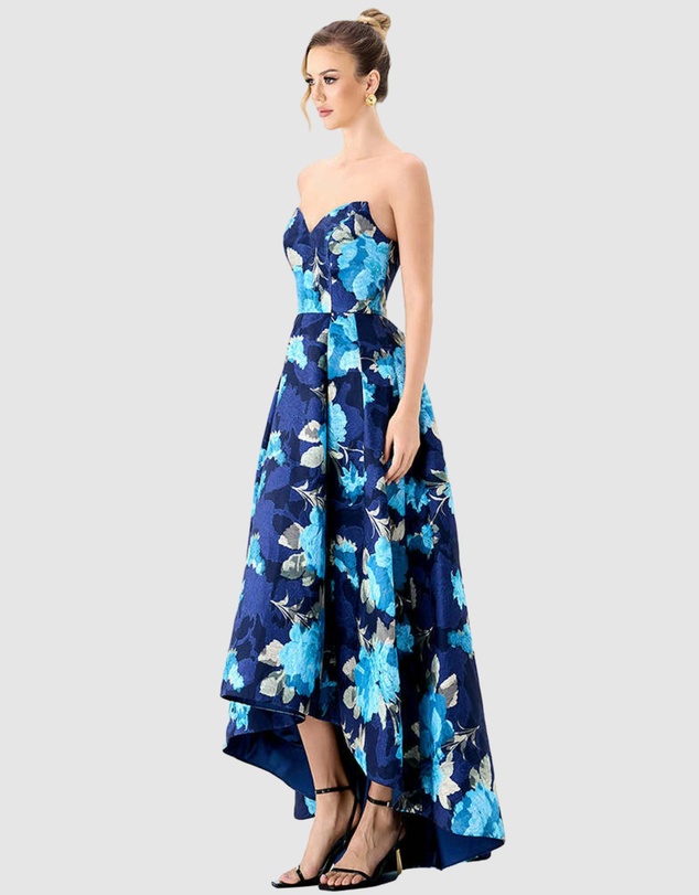 Bariano - Tanica Strapless Hi Lo Gown