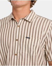 Volcom - Mens Arvostripe Woven Short Sleeve Shirt