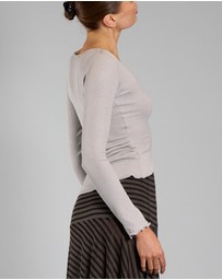 Love and Nostalgia - Rosie Rib Top - Grey