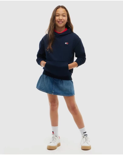 Tommy Hilfiger - Kids Unisex 8-16 Flag Logo Hoodie - Teens