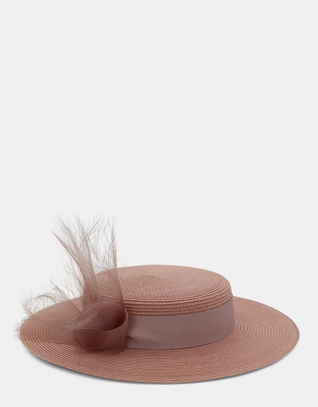 Morgan & Taylor - Nala Racewear Boater in Blush Pink