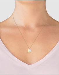 Elli Jewelry - Necklace Set Heart Pendant Bi-Colour in 925 Sterling Silver