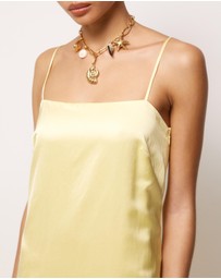 AERE - Esti Pleated Hem Midi Dress