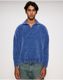 Bonsai - Chenille Oversize Fit Knit Polo
