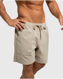 Coast Clothing - Biarritz Canvas Shorts - Natural