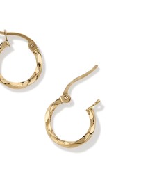 Michael Hill - Square Twist Hoop Earrings in 10kt Yellow Gold