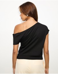 Dazie - Coral Off Shoulder Top