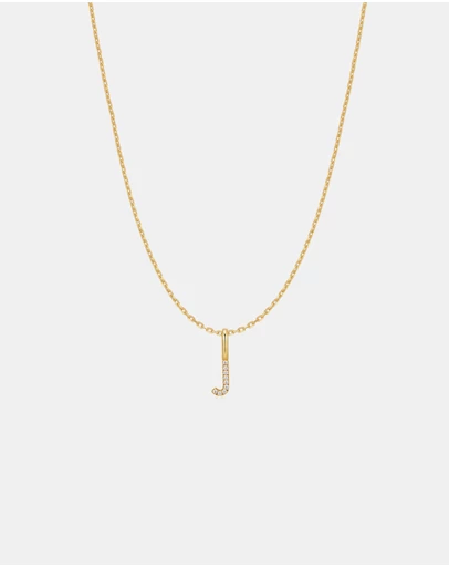 Ania Haie - Ania Haie Gold Letter J Initial Necklace