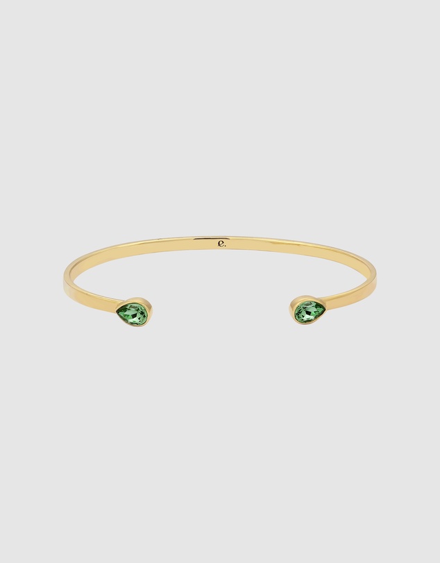 Elli Jewelry - Bangle Crystal 925 Sterling Silver Gold-Plated