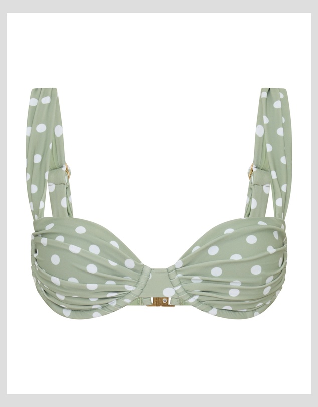 Vacay Swimwear - Rhodes Top Sage Polka