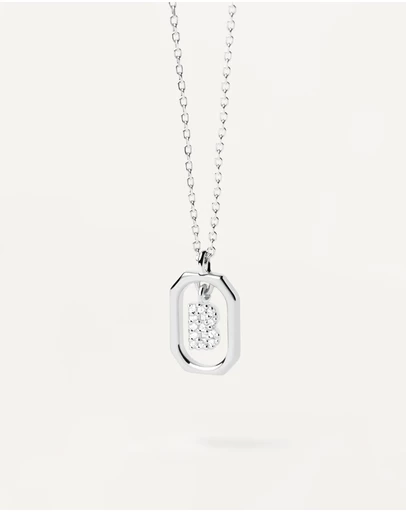 PDPAOLA - Mini Letter B Silver Necklace