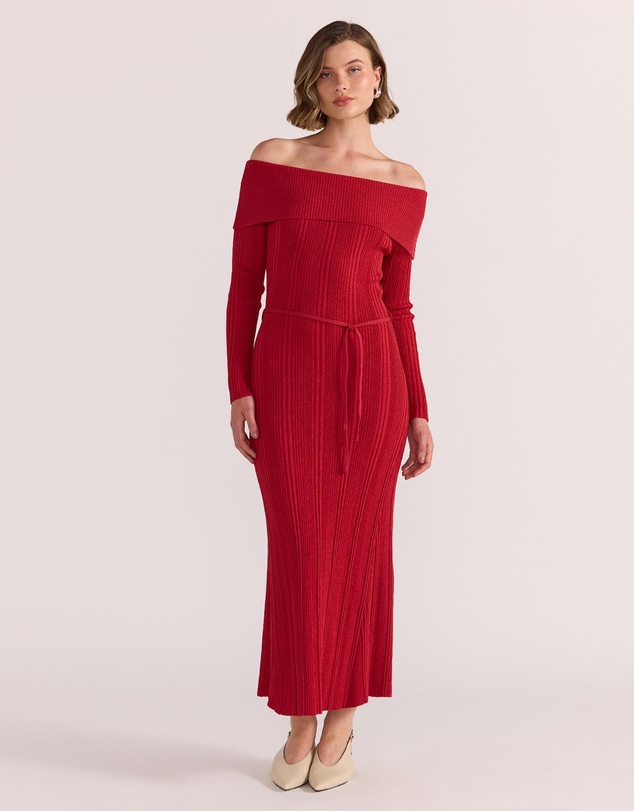Staple the Label - Luna Off Shoulder Knit Dress