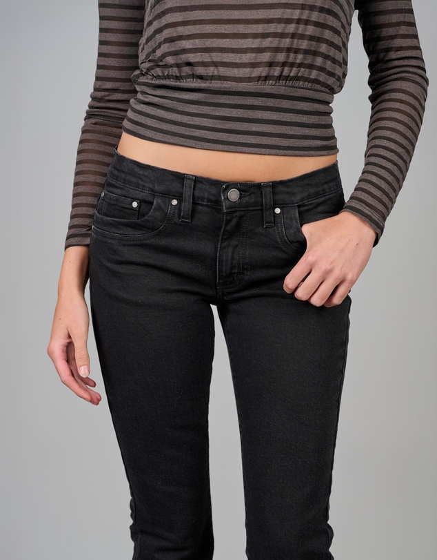 Love and Nostalgia - ‘Killer’ Low Rise Bootcut Jean - Washed Black