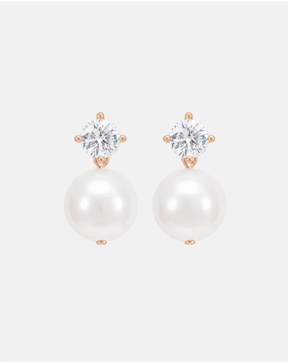 Stephanie Browne - Remy Earrings 12mm Pearl