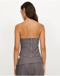 Dazie - Solace Pinstripe Bustier