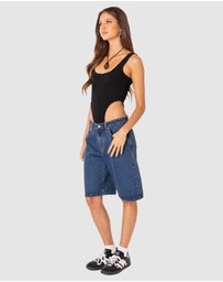 EDIKTED - High Cut Ribbed Bodysuit