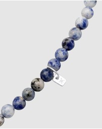 Kuzzoi - ICONIC EXCLUSIVE - Jewelry Accessories Male Ball Blue Agate 925 Sterling Silver