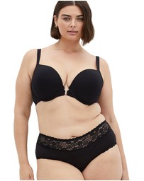 City Chic - Smooth & Chic Front Close Cotton Push Up Bra