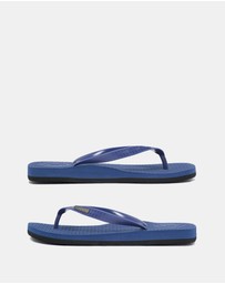 Boomerangz Footwear - Men's Navy/Black Thongs with arch support and 2 x interchangeable straps