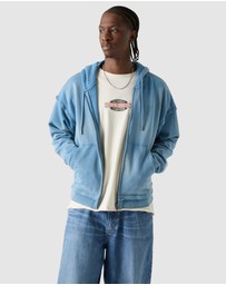 GUESS Originals - GUESS Originals Triangle Logo Zip-Up Hoodie