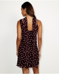 Dazie - Romeo Chiffon Neck Scarf Mini Dress