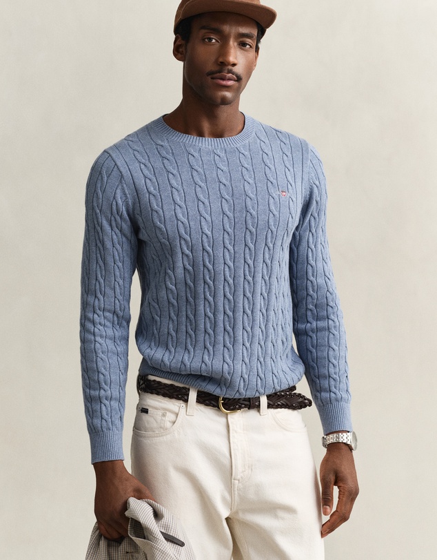 Gant - Cotton Cable Crew Neck