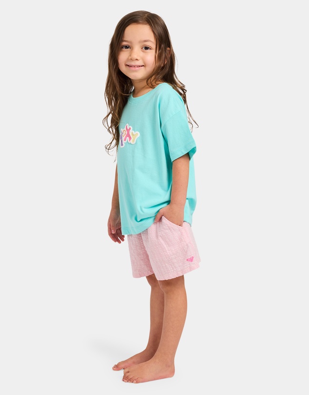 Roxy - Girls 2 to 7 Aloha Blush Elastic Waist Shorts