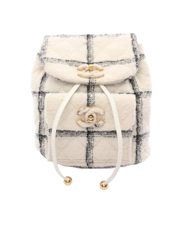Pre-Loved by Azura Reborn - Pre-Loved Large Quilted Wool Duma Drawstring Backpack