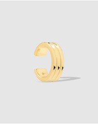 Wanderlust + Co - Triple Band Gold Ear Cuff