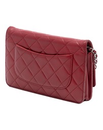 Pre-Loved by Azura Reborn - Pre-Loved CC Quilted Lambskin Wallet on Chain