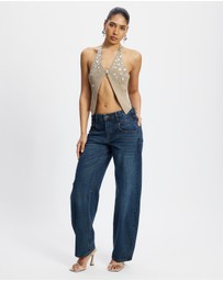 Jaded London - Button Knit Halter Top