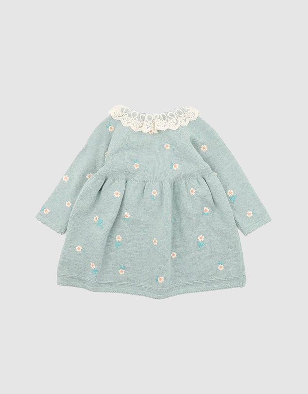Bebe by Minihaha - Fern Organic Embroidered Knitted Dress - Babies