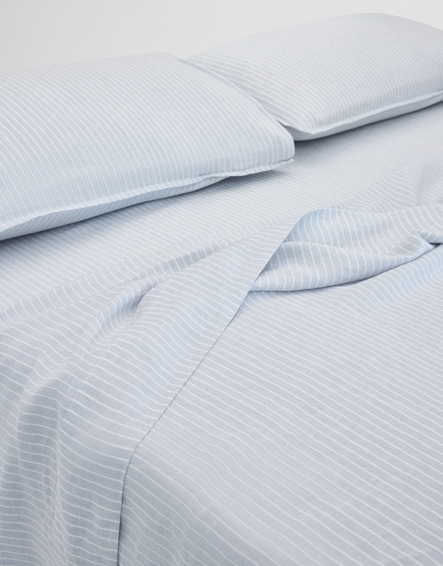 Country Road - Skye Linen King Flat Sheet