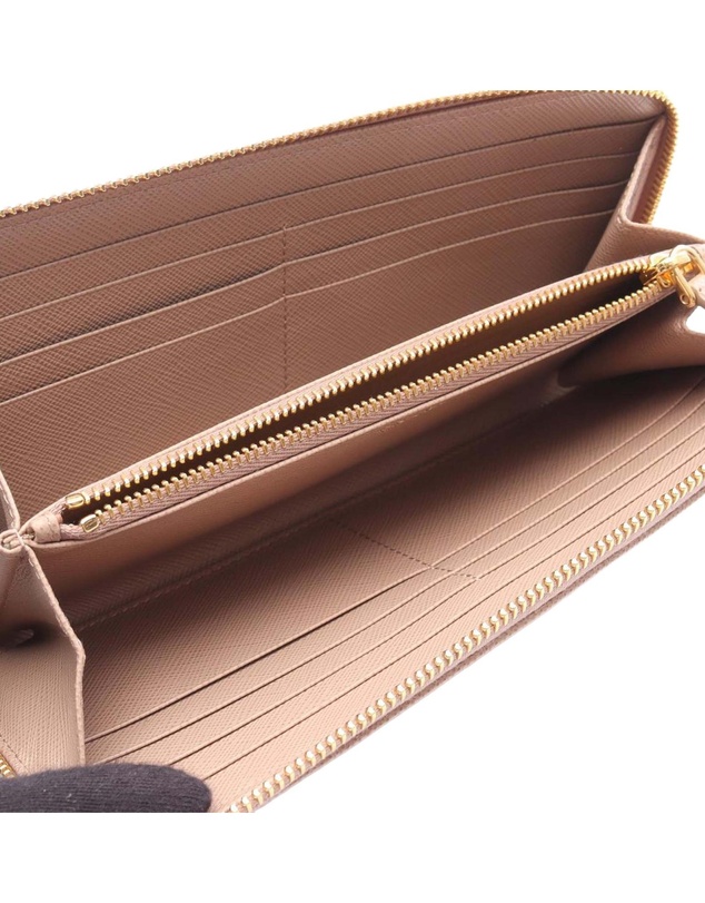 Pre-Loved by Azura Reborn - Pre-Loved Saffiano Triangle Logo Long Wallet