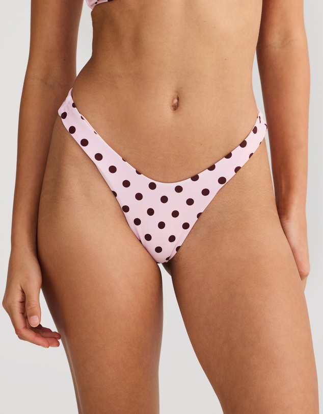 Vacay Swimwear - Positano Bottom Pink Polka