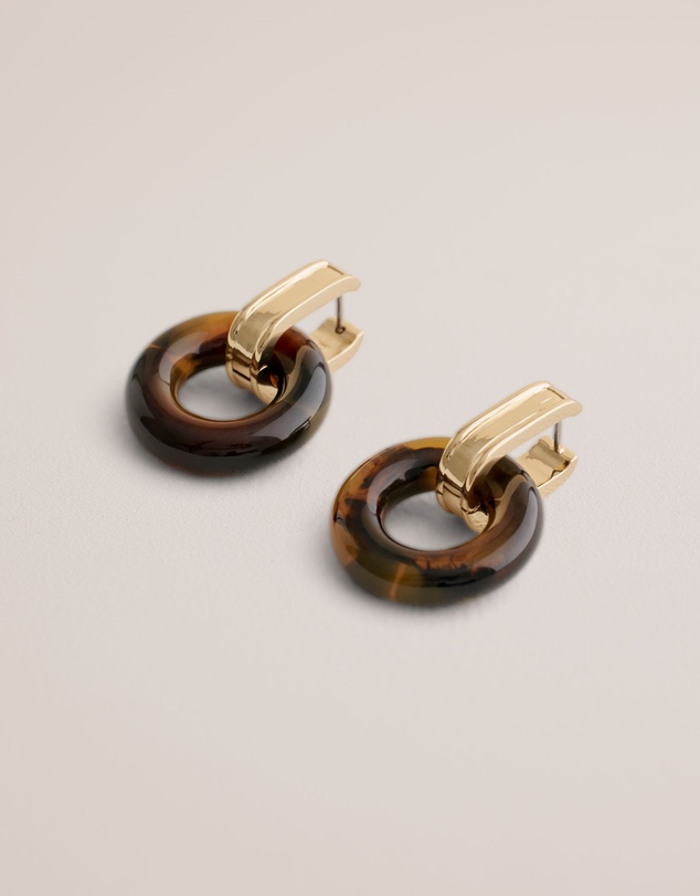 Trenery - Kaia Drop Earring in Tortoise Shell