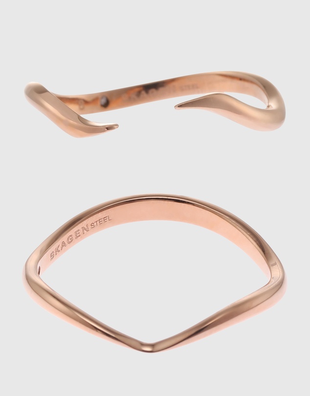 Skagen - Essential Waves Rose Gold Tone Ring