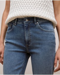 Trenery - Mid Rise Straight Leg Jean in Vintage Wash Denim