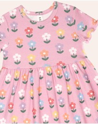 Huxbaby - Multi Colour Daisy Rib Dress - Babies-Kids