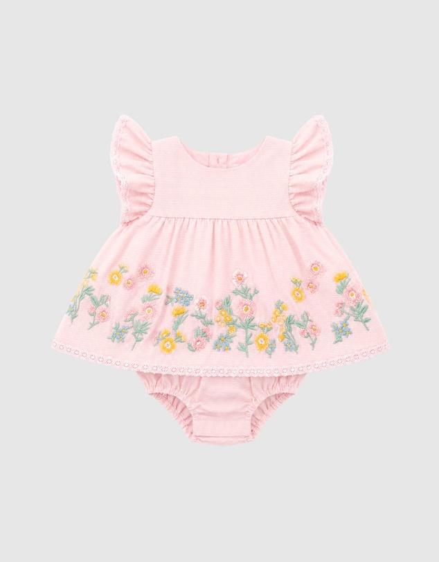 Bebe by Minihaha - Pia Emb. Overlay Bodysuit - Babies