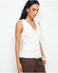 AERE - Lori Organic Cotton Knit Vest