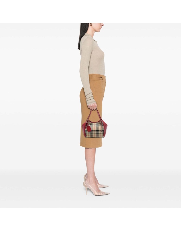 Pre-Loved by Azura Reborn - Pre-Loved Small Haymarket Check Canvas and Leather Canterbury Tote