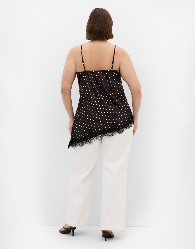 City Chic - Solene Spot Lace Trim Cami
