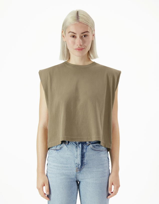 American Apparel - Heavyweight Garment Dyed Women's Muscle T-Shirt