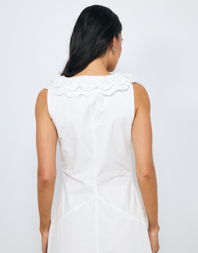 AERE - Evolet Cotton Frill Maxi Dress